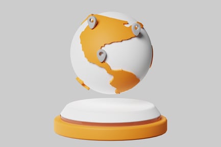 Preview: Adventure globe with location pins