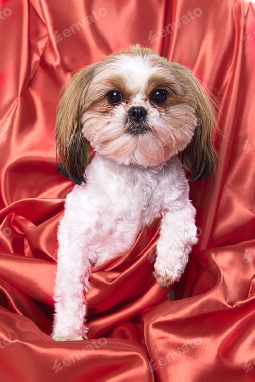 Preview: Cute little Shima dog portrait.