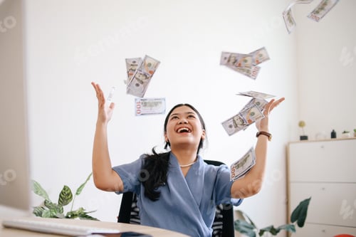 Preview: Woman Throwing Money