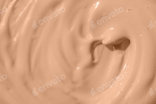 Preview: Cosmetic tonal moisturizer, bb cream swatch sample. Beige nude liquid foundation texture