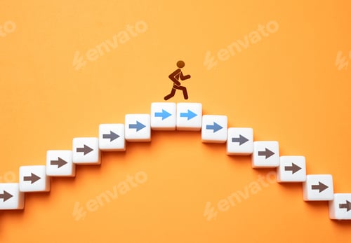 Preview: A man runs along a lining road. Live in the present time.