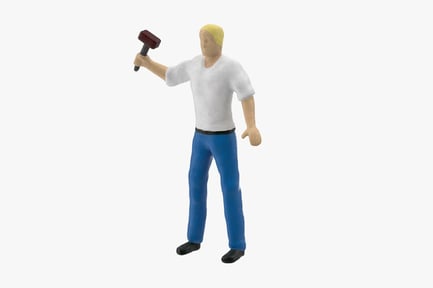 Preview: Handyman Miniature Figure with Hammer