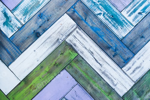 Colorful Chevron Patterned Wood Background Texture
