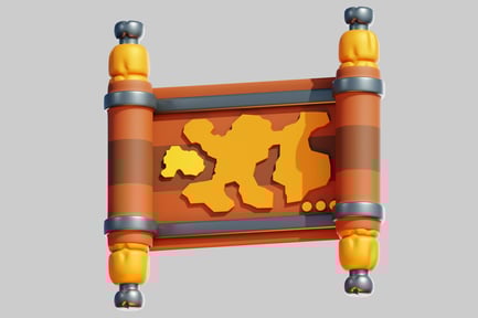 Preview: Scroll with a map-like design.