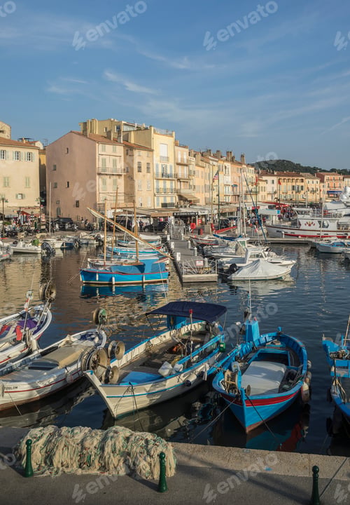 Preview: Fishing boats in the port of St Tropez, Provence, France