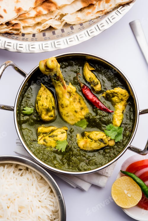 Preview: Palak or spinach Chicken or Murg Saagwala is an Indian non-vegetarian recipe
