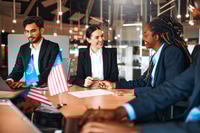 Preview: Diplomatic negotiations between countries in the office