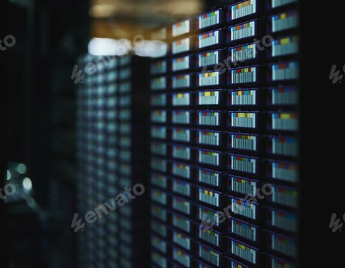 Preview: Stacks of possibilities. Shot of electronic equipment in a server room.