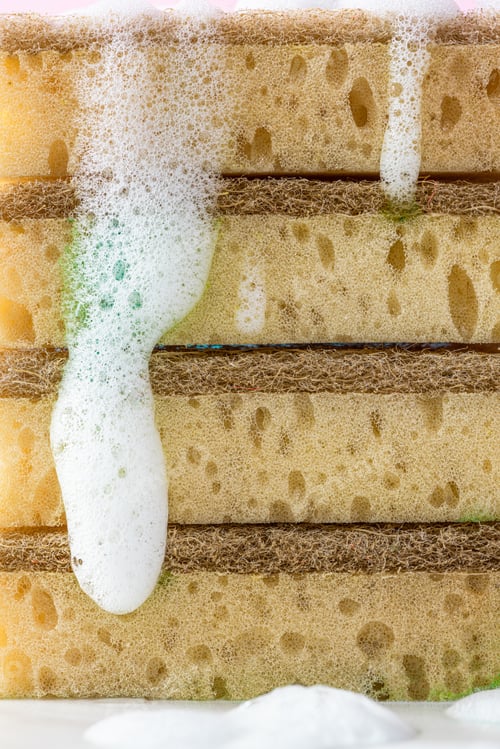 Preview: Zero waste bamboo sponge close up