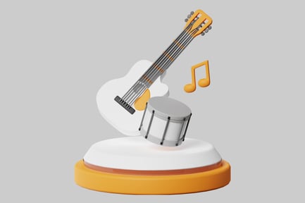 Preview: Cartoon instrument music learning set