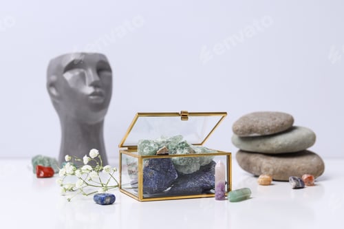 Preview: Magic crystals, spiritual esoteric practice for relax and meditation