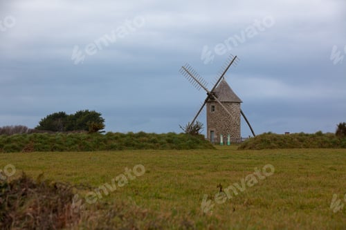 Preview: Dull Landscape with Old windmill