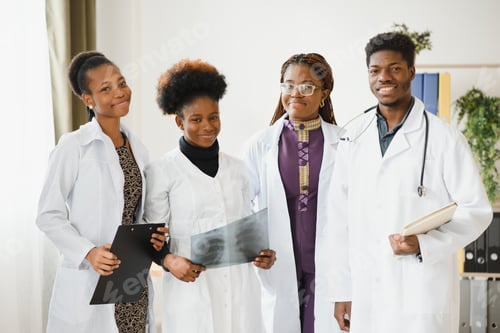Preview: Group of doctors and nurses set in a hospital.