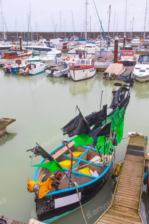 Preview: Small Fishing Boat In The Marina Of Brighton