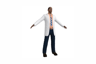 Preview: Man in lab coat with outstretched arms