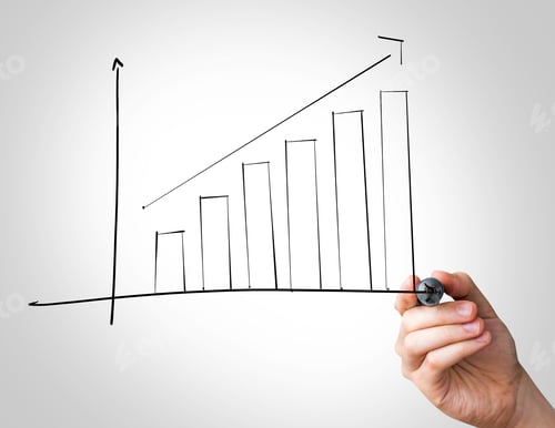 Preview: Hand Writing With A Black Mark On A Transparent Board - Chart