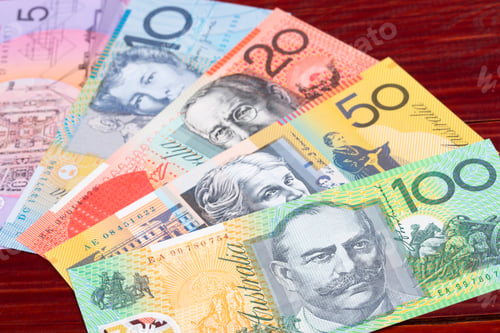 Preview: Banknotes from Australia a background