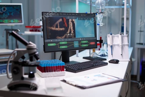 Preview: Empty science laboratory with professional tools for research
