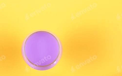 Preview: Objects Purple And Yellow Are On The Table