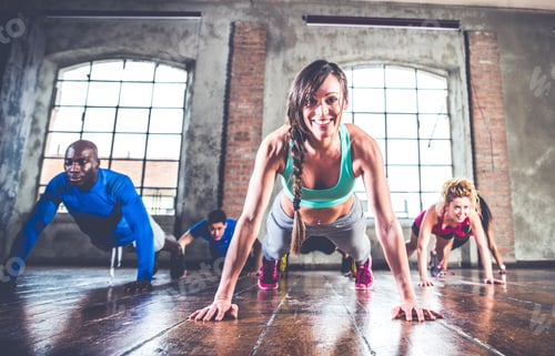 Preview: Workout in a fitness gym