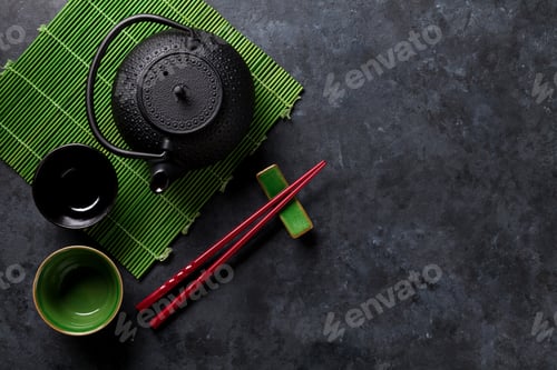 Preview: Green tea and sushi chopsticks