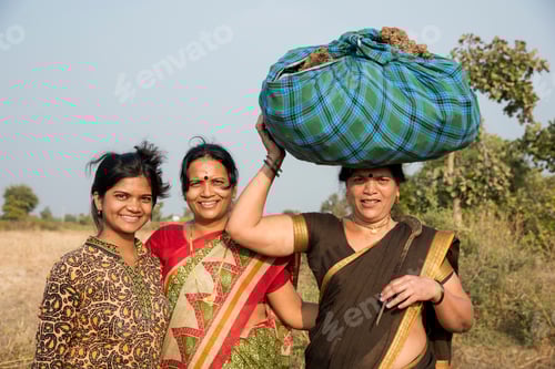 Preview: Indian farmer family in their farm