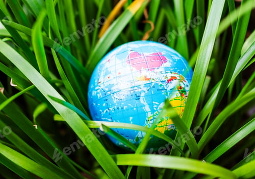Preview: Earth Day Environment on Green Leaves Tree Growth Nature Background