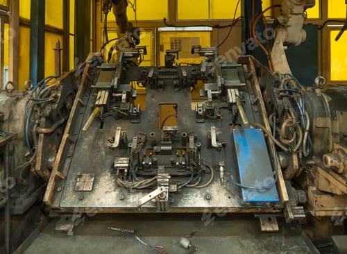 Preview: Car seat steel structure manufacturing factory with equipment machine engine industrial production