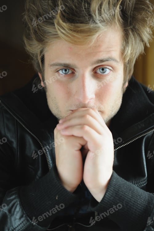Preview: Portrait of serious young man