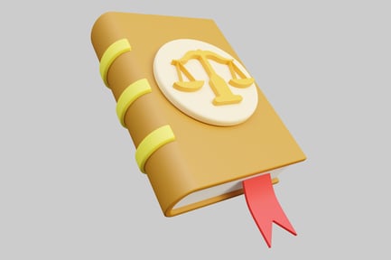 Preview: Law book with justice scales