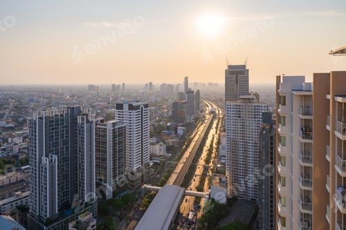 Preview: Bangkok Downtown. Thailand. Financial district and business in urban city in Asia.
