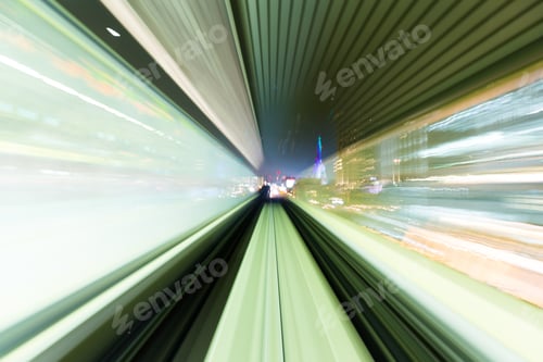 Preview: Speed motion on night road