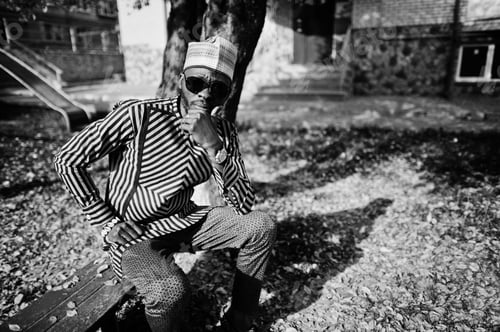 Preview: Portrait of stylish black african american man