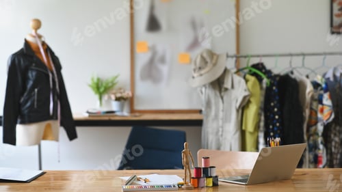 Preview: Fashion Designer Workplace Concept.