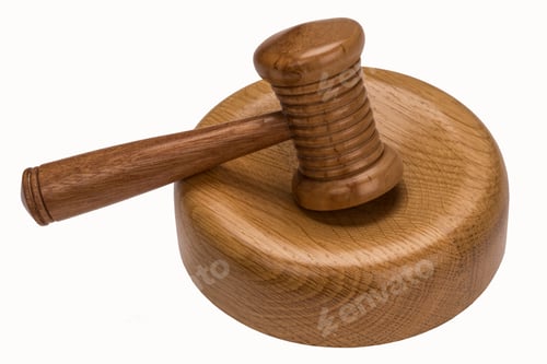 Preview: Gavel - used by an auctioneer or judge