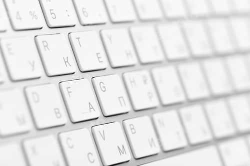 Preview: Office desk table with computer keyboard