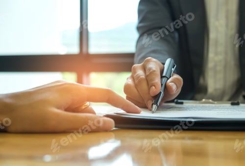 Preview: Business concept, signing a business contract,Businessmen holdin
