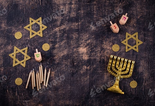 Preview: Traditional Jewish holiday Hanukkah background