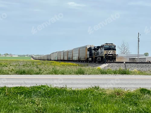 Preview: Train in the middle of field