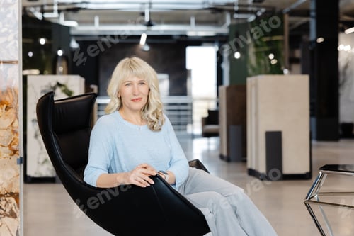 Preview: Confident Woman in Modern Office Setting Portrait