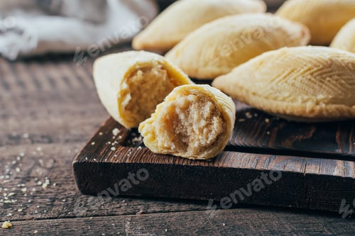 Preview: Oriental Sweet Pastry Dessert - Shekerbura. Azerbaijan national dessert