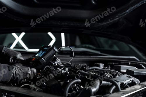Preview: Engine borescope check for precise assessment of internal components.