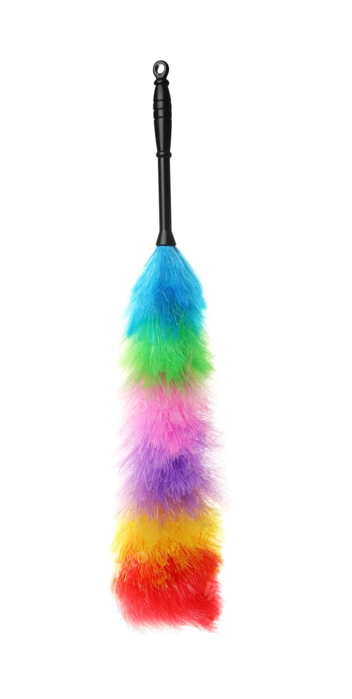 Preview: New dusting brush on white background. Cleaning supplies