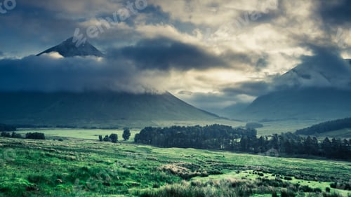 Preview: Foggy dawn over the mountains of Glencoe, Scotland