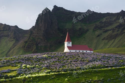 Preview: Church in the Vik town, Iceland