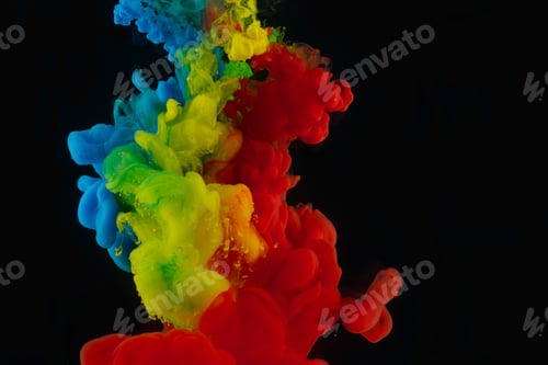 Preview: Color abstraction on a black background