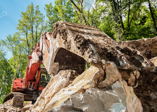 Preview: Excavator with big shovel