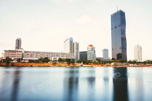 Preview: Vienna skyline on the Danube river