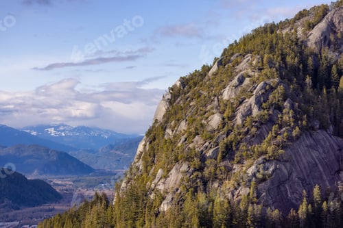 Preview: Rocky cliffs on Chief Mountain in Squamish, BC, Canada