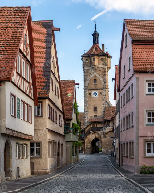 Preview: Historic Market Square in Rothenburg ob der Tauber, Bavaria, Germany, Europe.